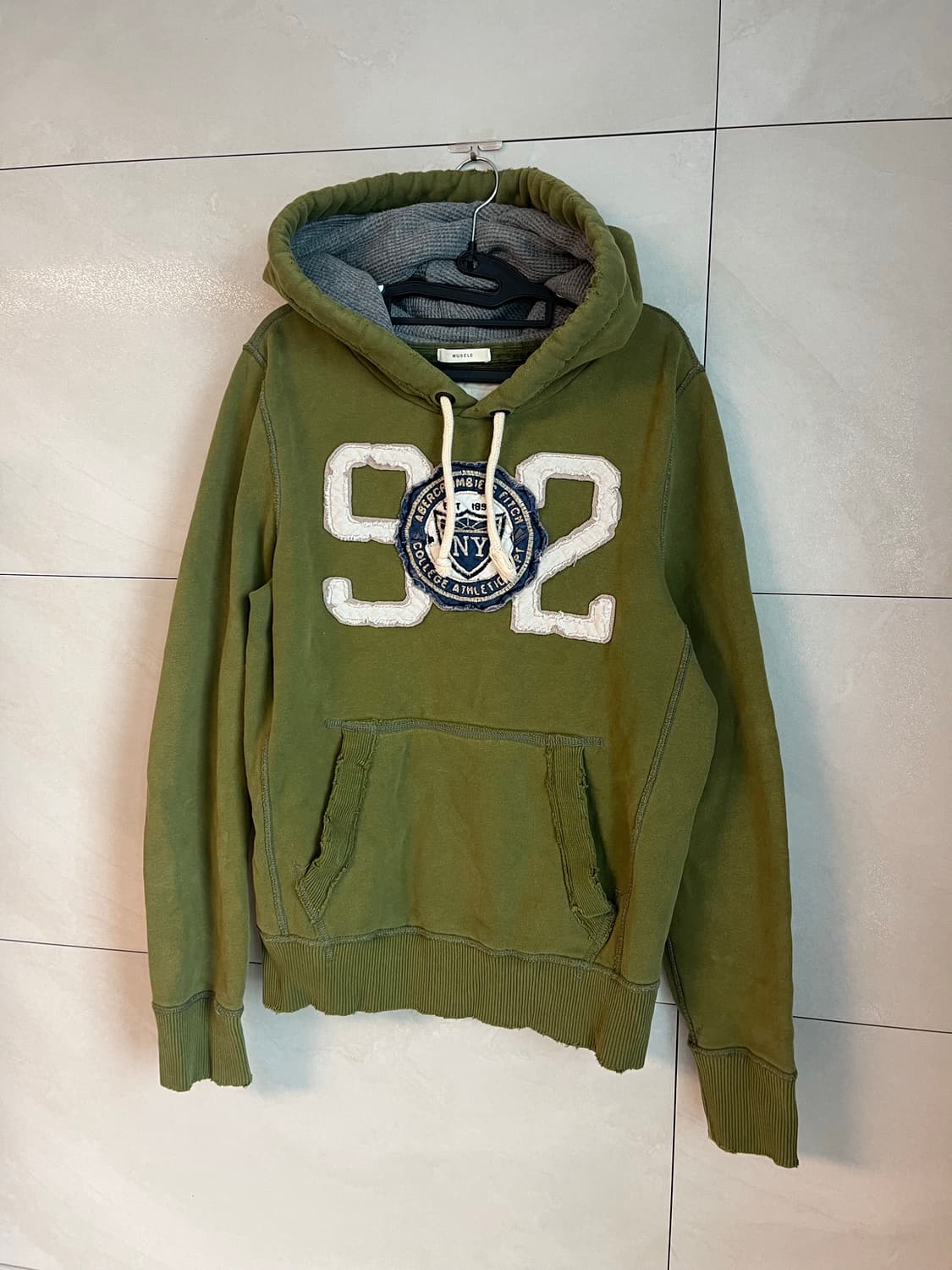 아베크롬비 대장 올리브 후드티 (M) 상품이미지3