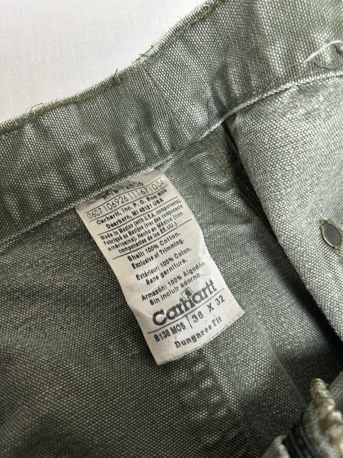 칼하트 더블니 팬츠 그린 상품이미지4