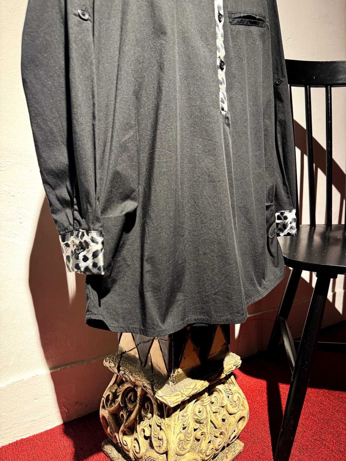 Leopard Print Black Shirt 상품이미지5