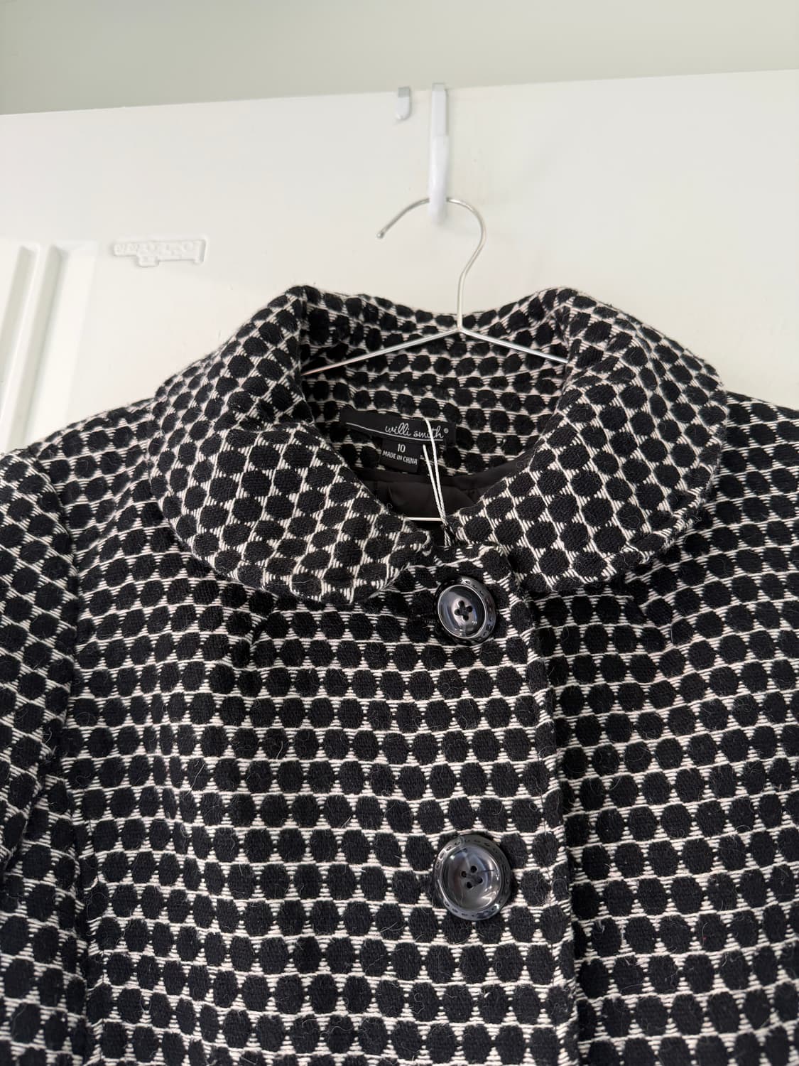 일본빈티지 도트 코트자켓 상품이미지7