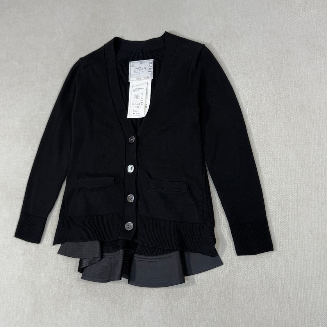 Sacai Black Cardigan  상품이미지2