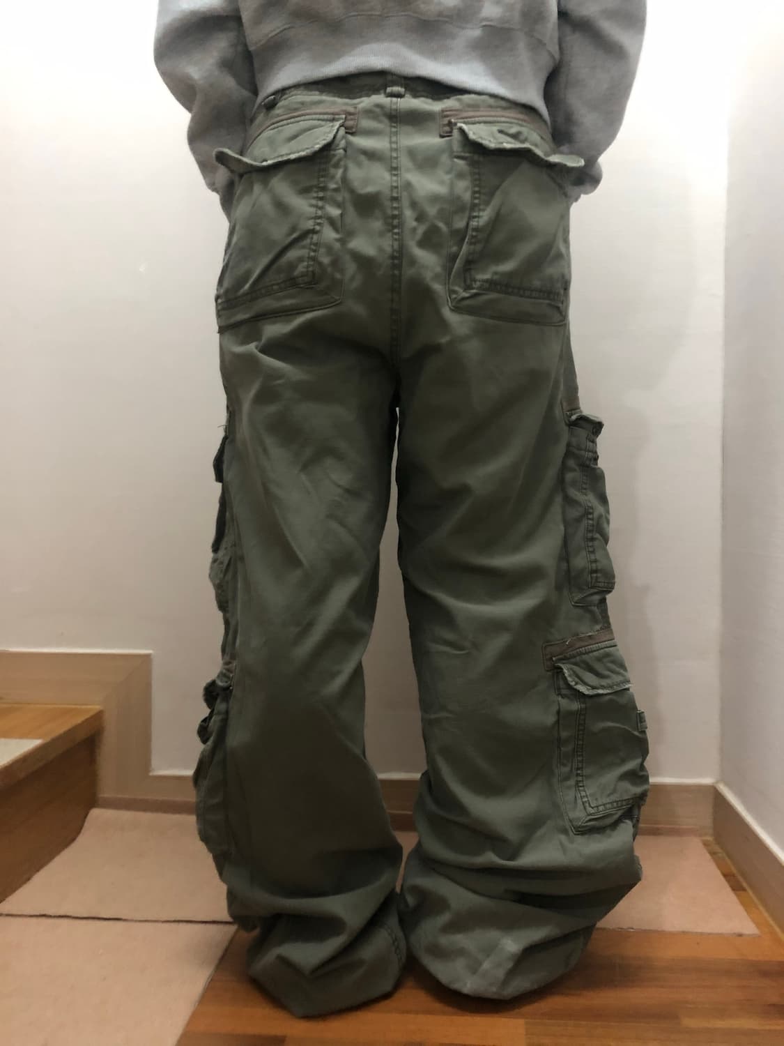 빈티지 카키 카고 팬츠 상품이미지9