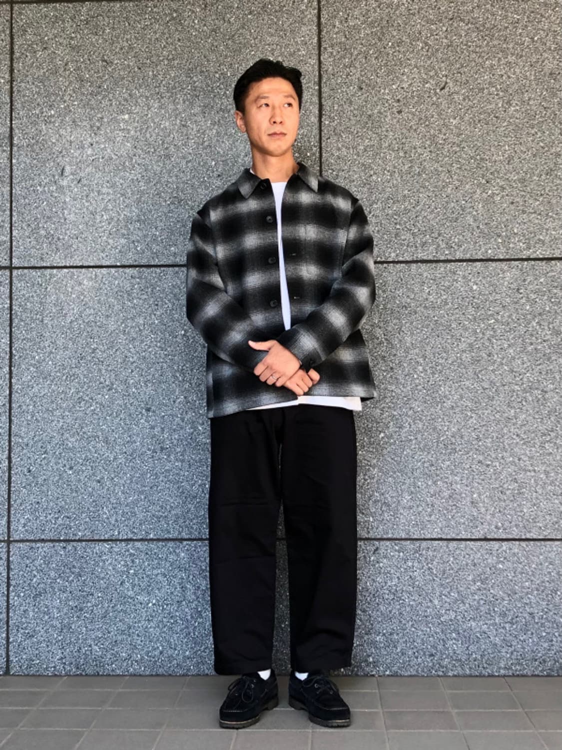 유니클로 더플 베이스 체크 셔츠 재킷 L (103) 상품이미지1