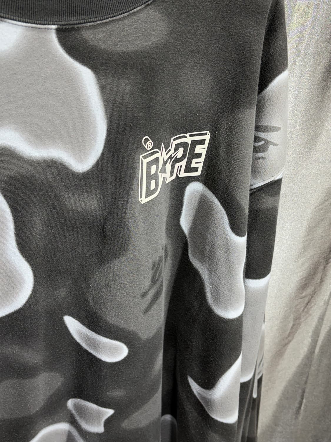 L BAPE 베이프 갤럭시 카모 스타로고 맨투맨 상품이미지4