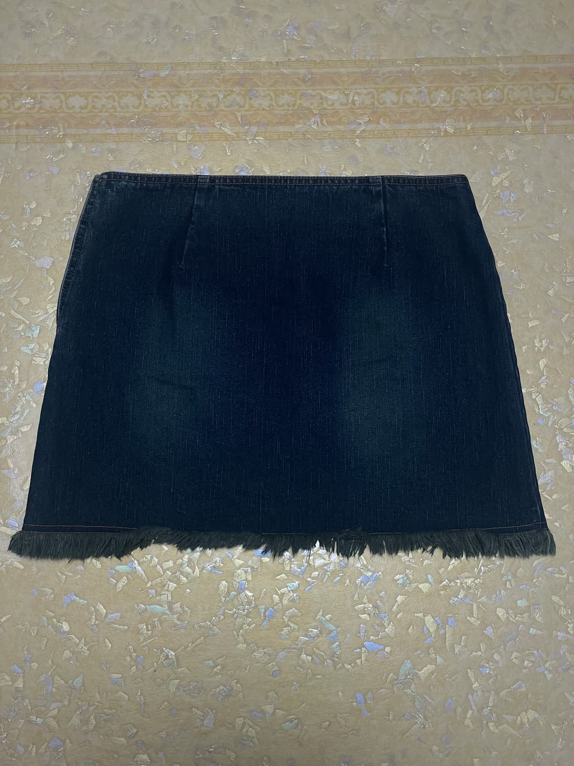 빈티지 테슬 데님 웨스턴 로우라이즈 스커트 상품이미지3