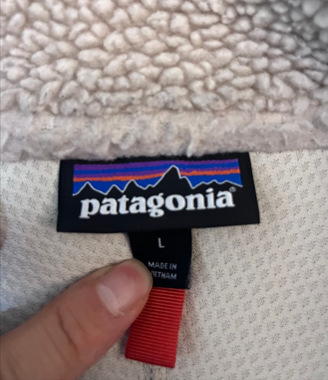 파타고니아 레트로X 라지 아이보리ㅡ레드 상품이미지3