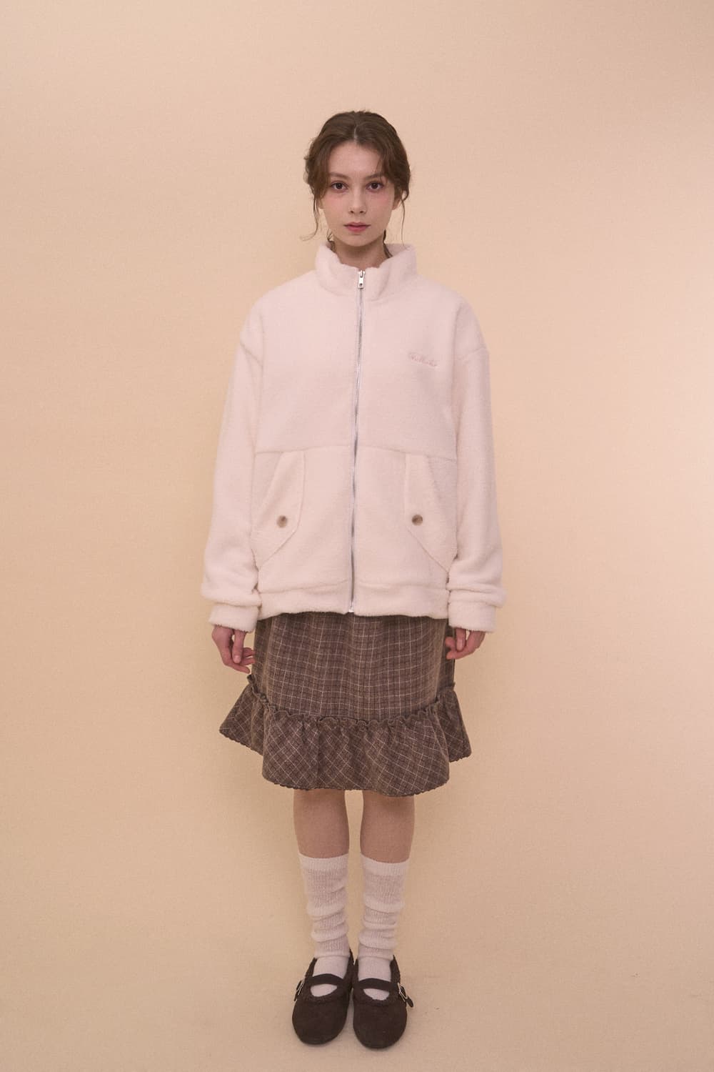 벨리아르 테디 플리스 자켓 아이보리 상품이미지4