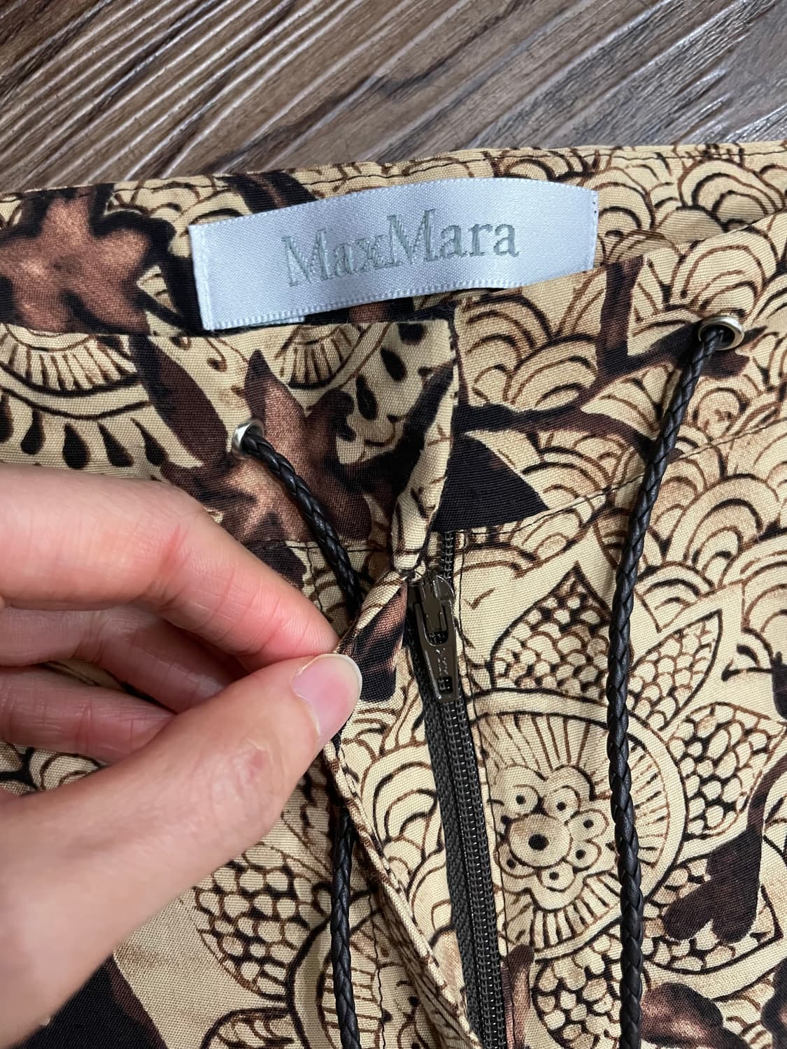 막스마라 비스코스 린넨 트라우저 팬츠 에스닉 히피 오리엔탈 상품이미지5