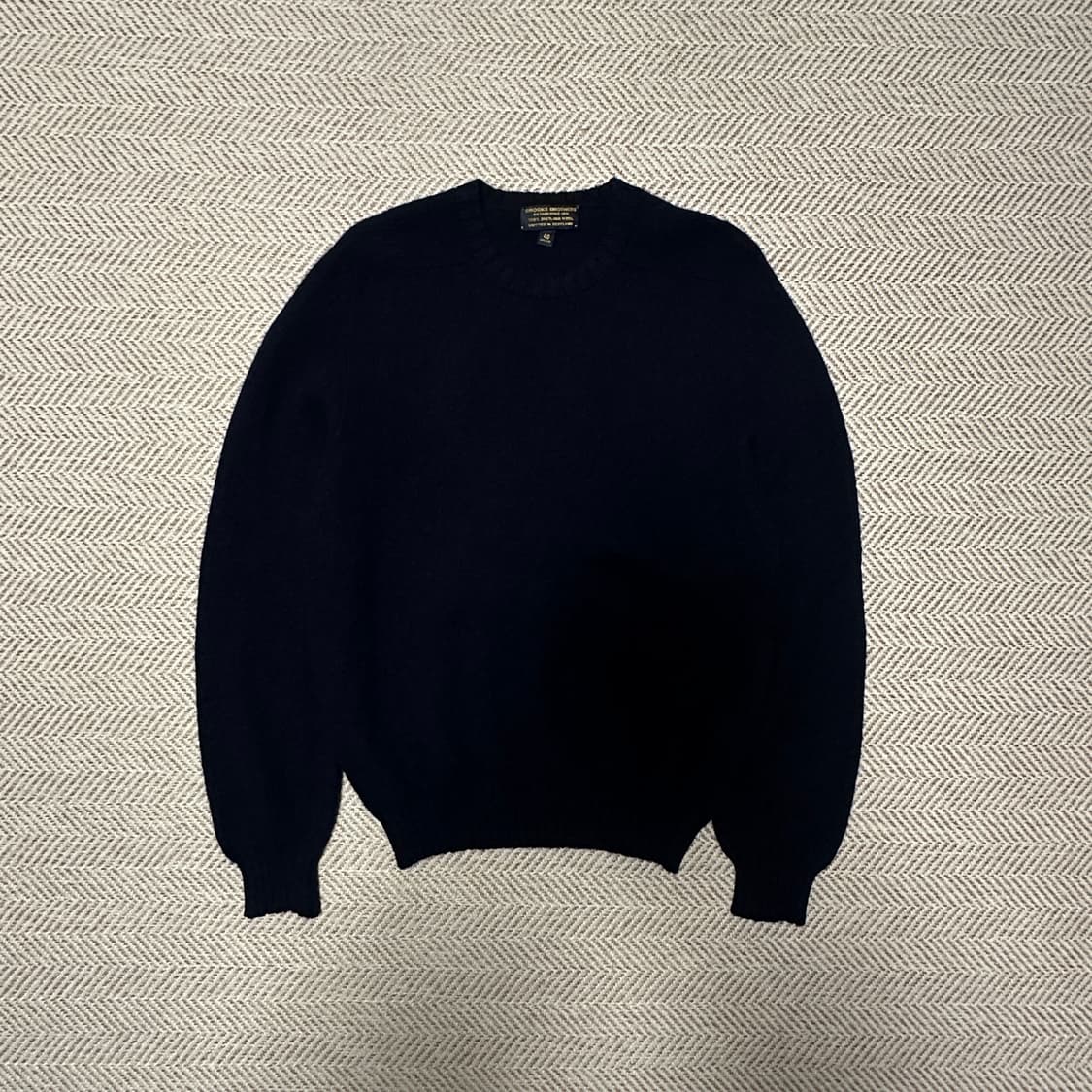 BROOKS BROTHERS scotland made knit navy 상품이미지1