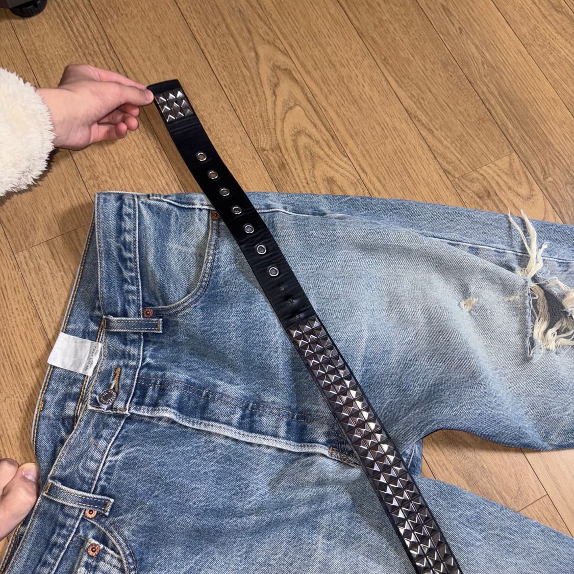 스터드 벨트   Punk stud belt 상품이미지3