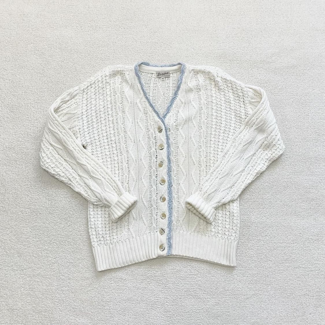 모리걸 우유화이트 니트 가디건 상품이미지2