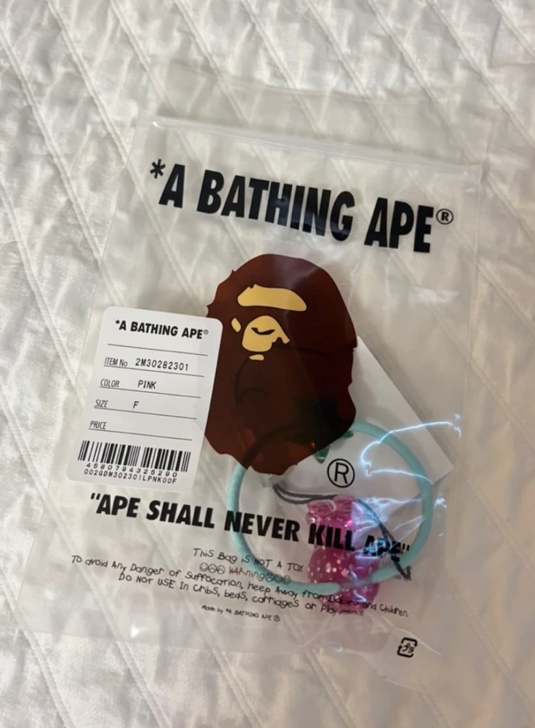 [새상품] 베이프 BAPE 헤어 타이 머리끈 (팔찌 겸용) 상품이미지6