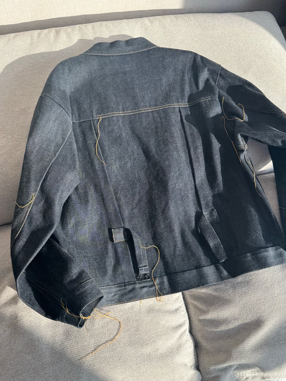 니들스 스티치 디테일 청자켓 상품이미지3