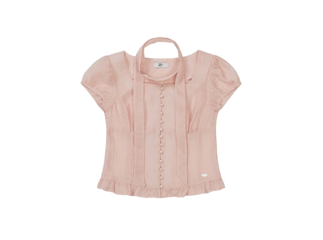 (새거) 일리고 셔링 블라우스 핑크 상품이미지2