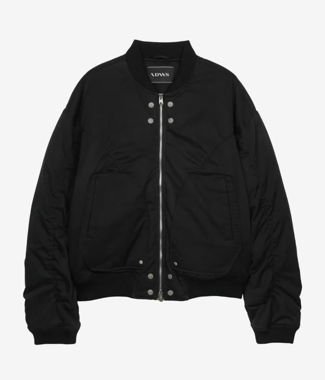 Circle Shirring Logo Ma-1 Black  상품이미지1