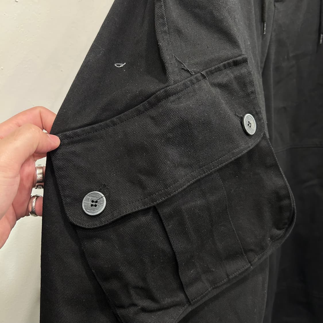 백밴딩 스트링 투턱 코튼 카고 벌룬팬츠 상품이미지3