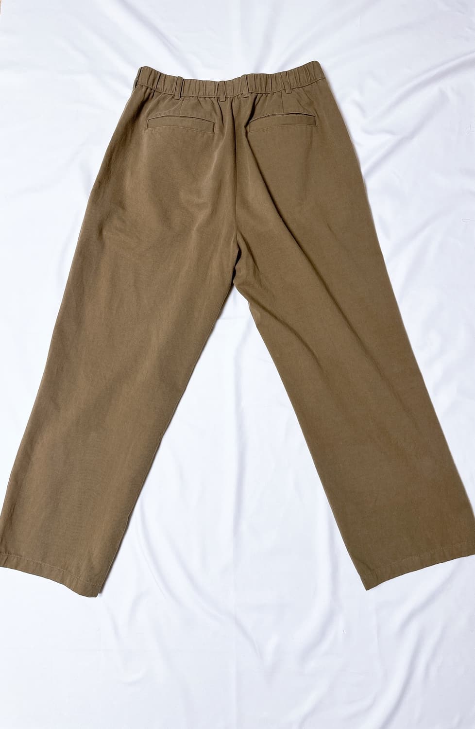 마인드 브리지 코튼 와이드 원턱 밴딩 팬츠  34 상품이미지3