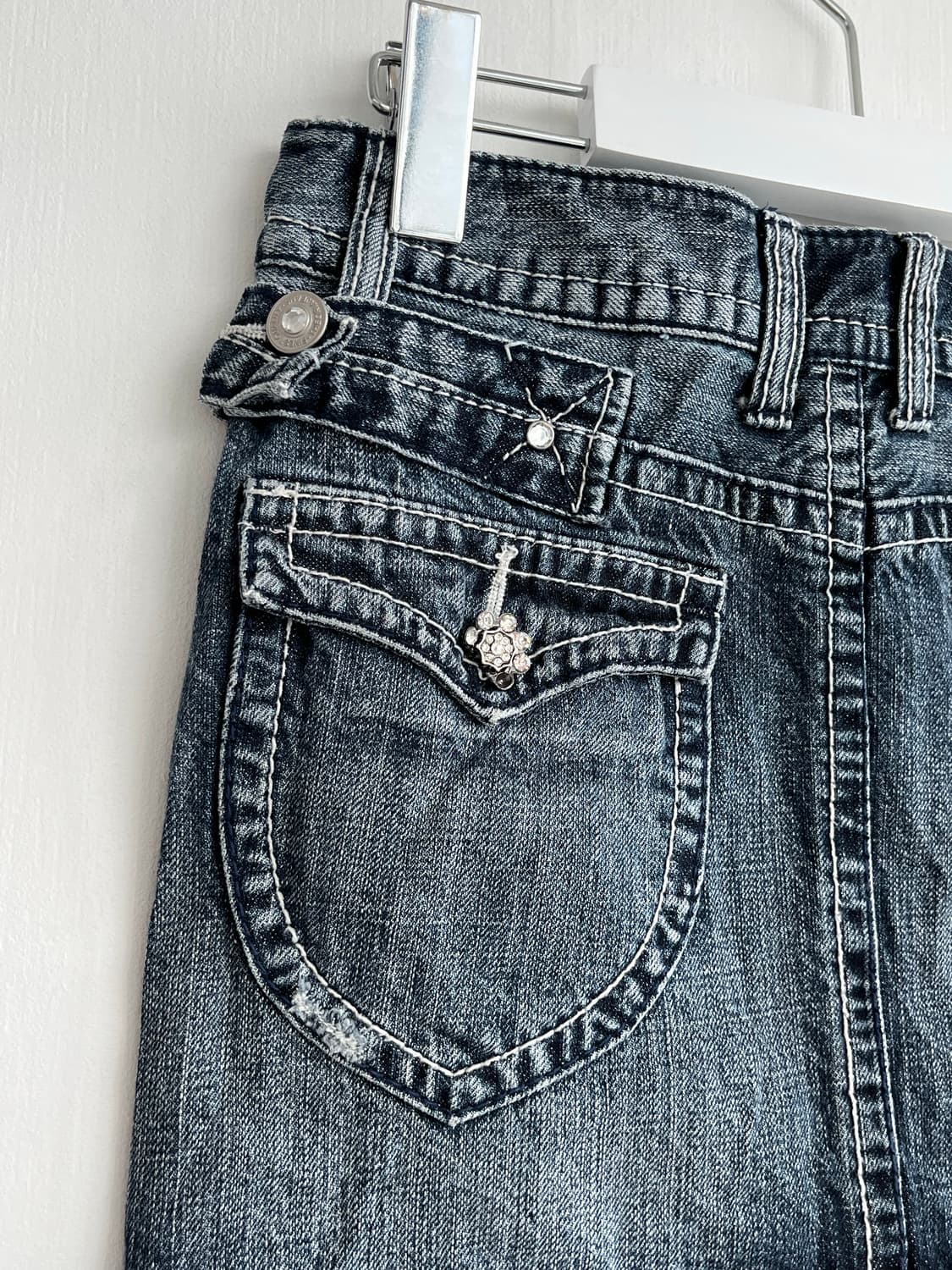 THEORIA 큐빅 데님 미니스커트 상품이미지3