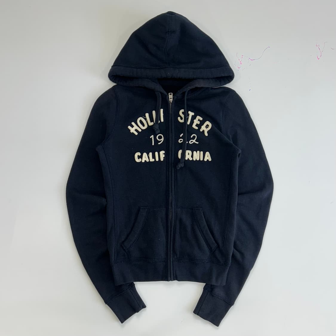 Hollister 홀리스터 스펠아웃로고 네이비 후드집업 상품이미지3