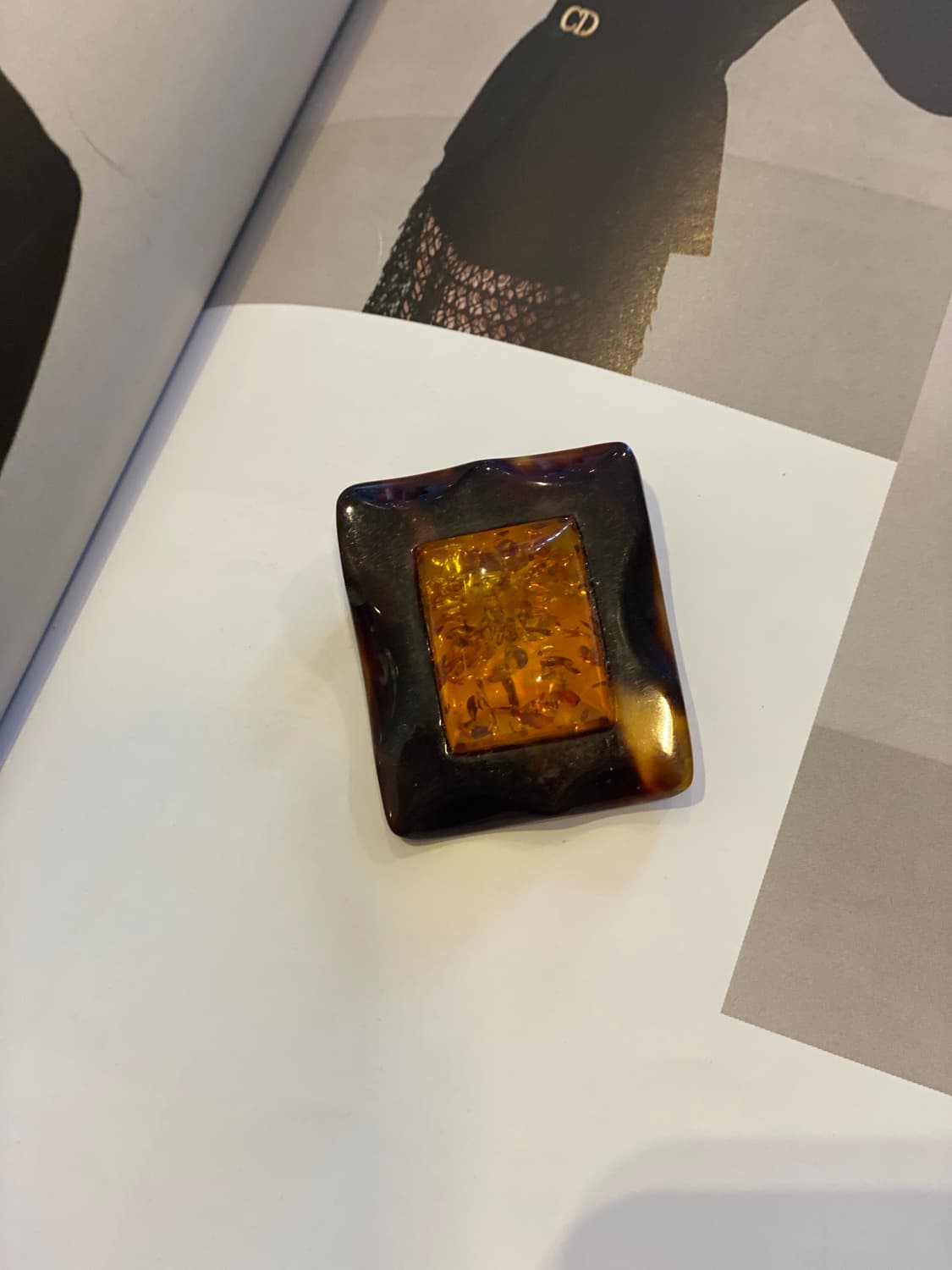 천연 호박 브로치 빈티지 주얼리 상품이미지4