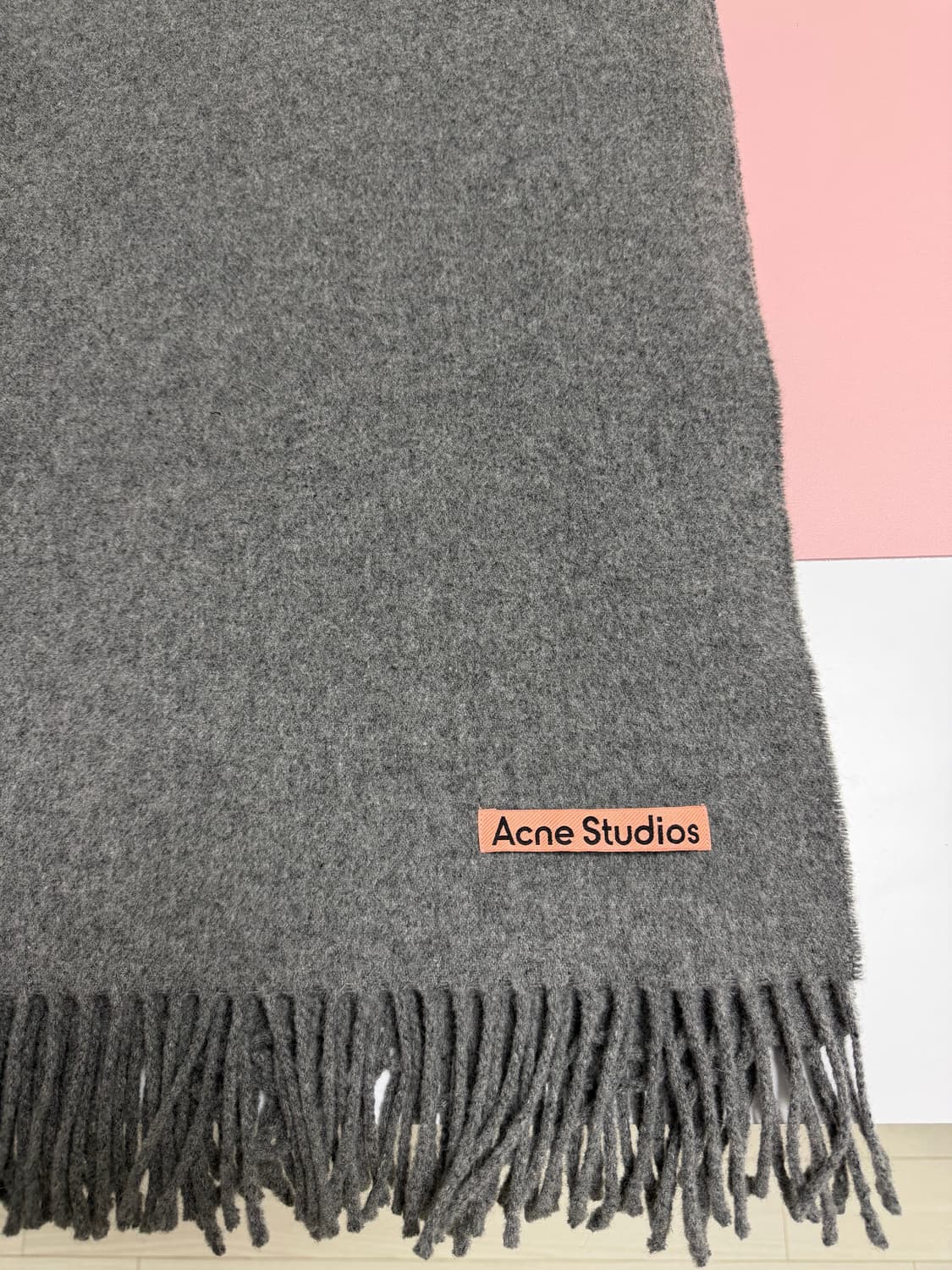 아크네 스튜디오 울 프린지 머플러 그레이 멜란지 상품이미지2