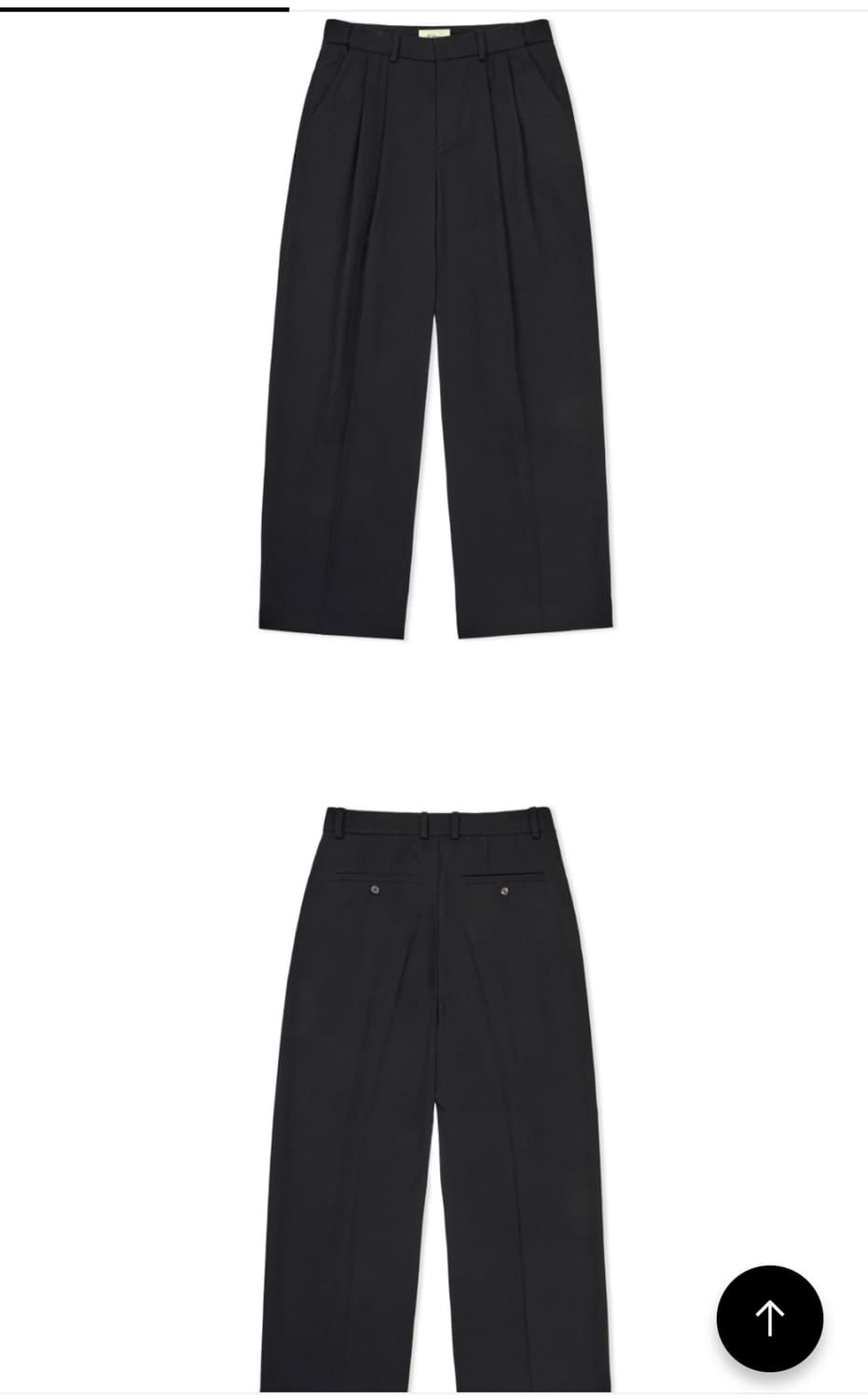 에센셜바이이큐엘 와이드핏 슬랙스 블랙 L 상품이미지7