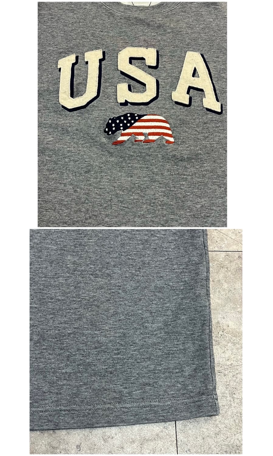 후아유 USA 반팔티 그레이 M #csz3506 상품이미지5