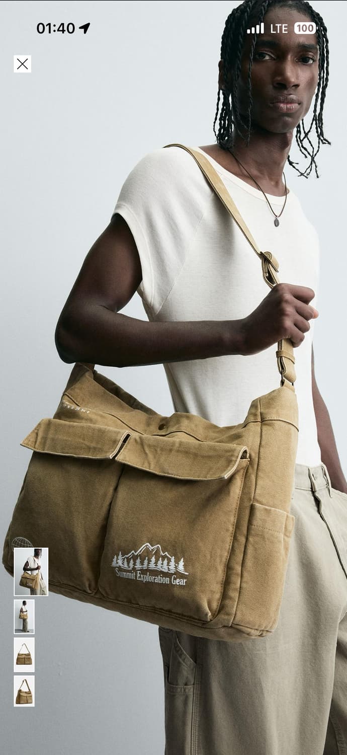 빔즈맛)) 자라 패브릭 숄더백 상품이미지2