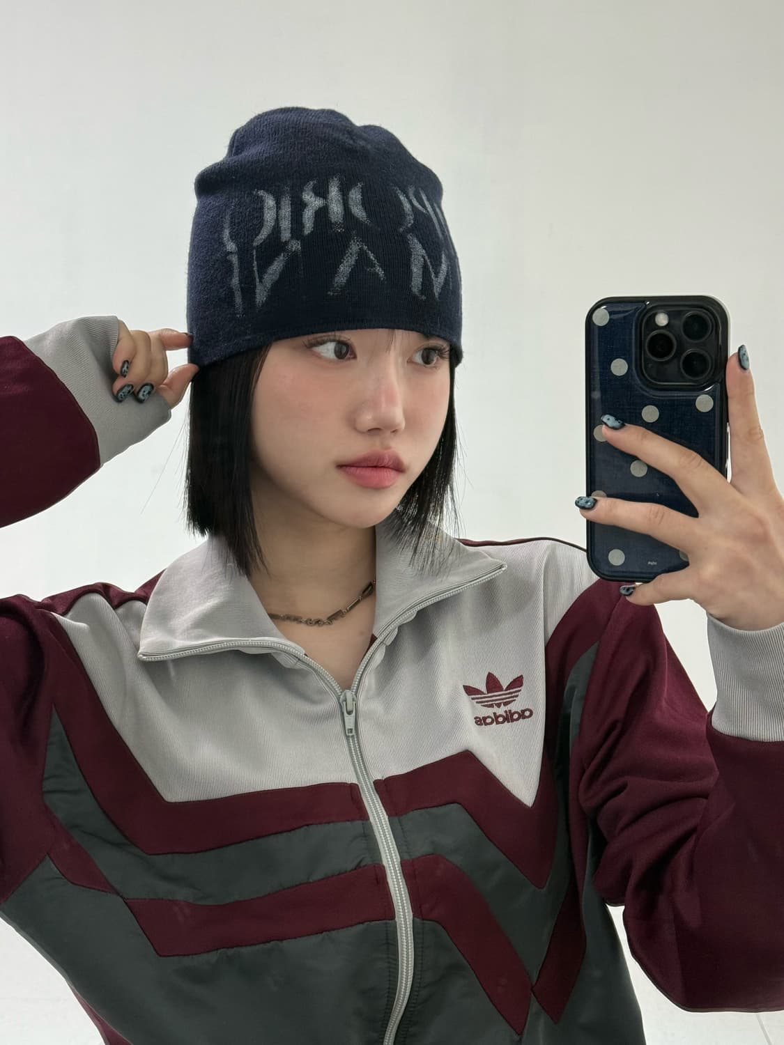 아르마니 네이비 로고 비니 상품이미지4