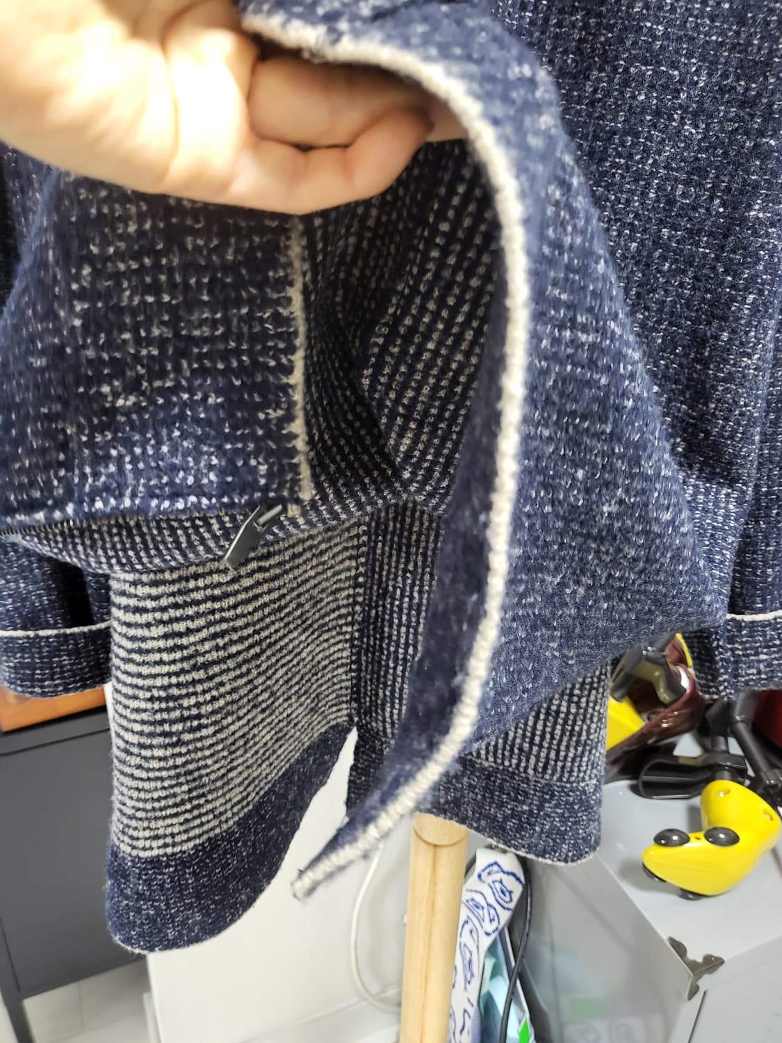 SYSTEM 니트 네이비 니트 프리사이즈 55-77 상품이미지4