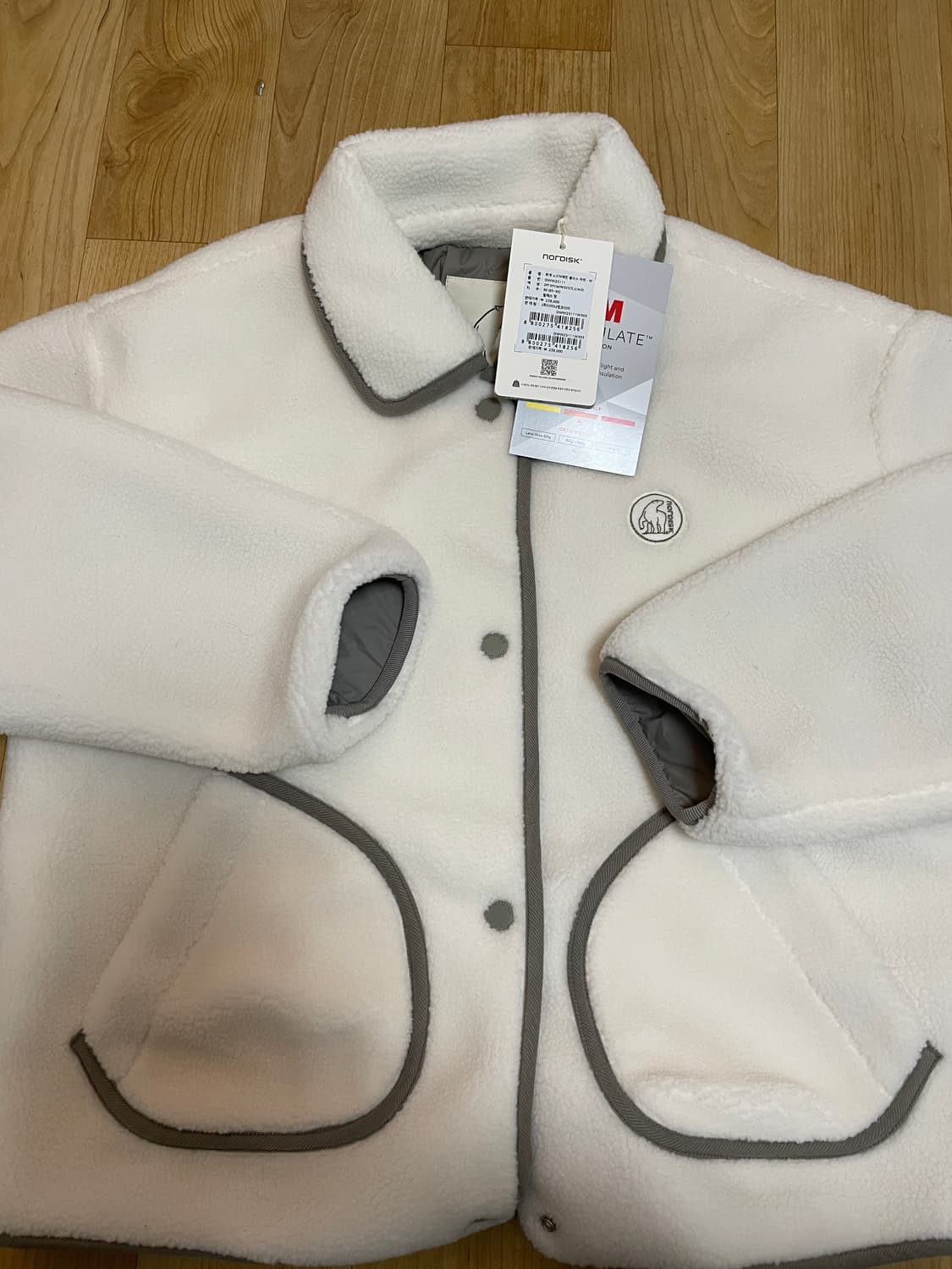 노르디스크 휘게 노르딕패턴 플리스 자켓 오프화이트 90사이즈 새상품 상품이미지9