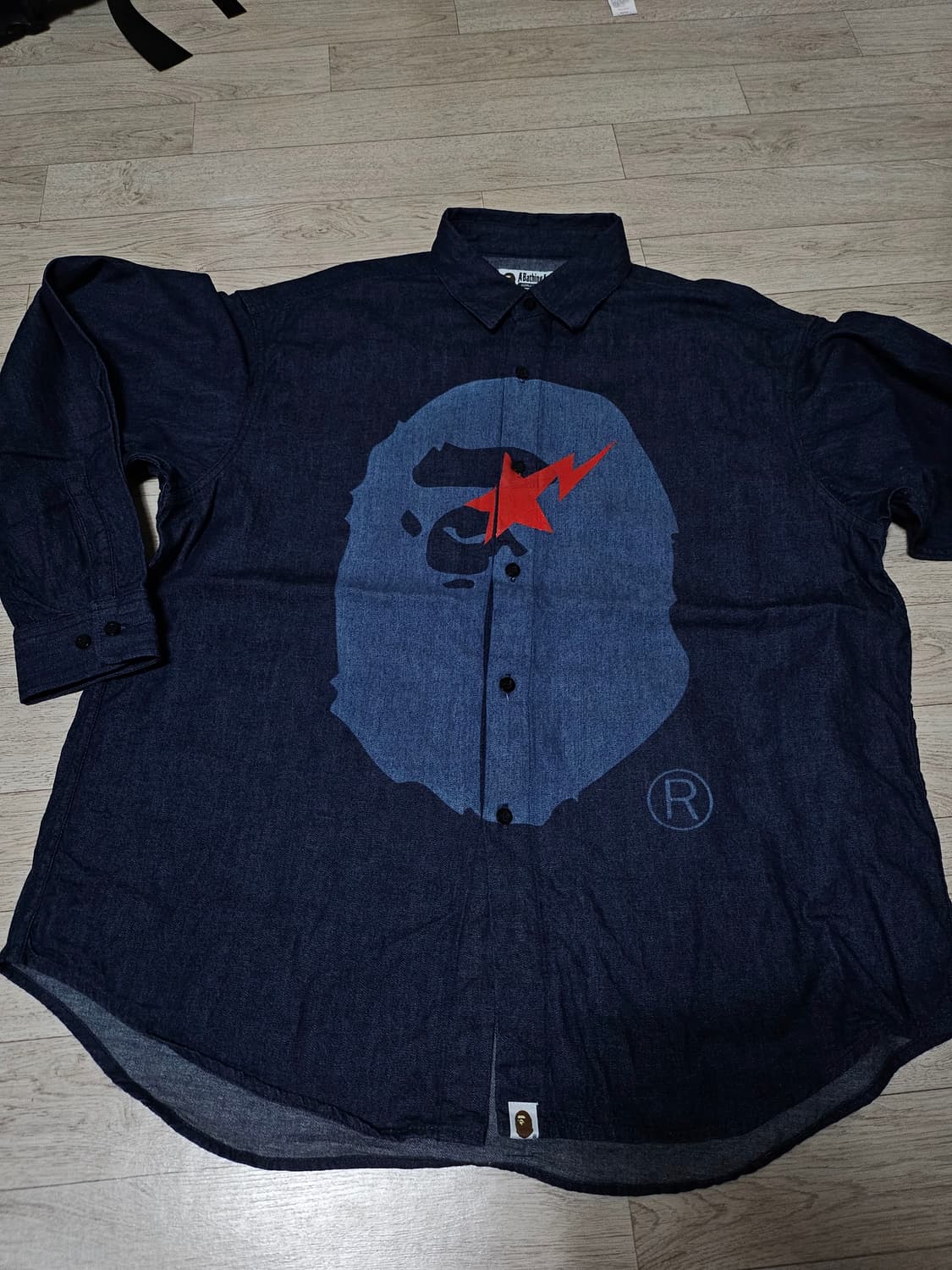BAPE STA Ape Head Relaxed Fit Denim L/S 상품이미지1