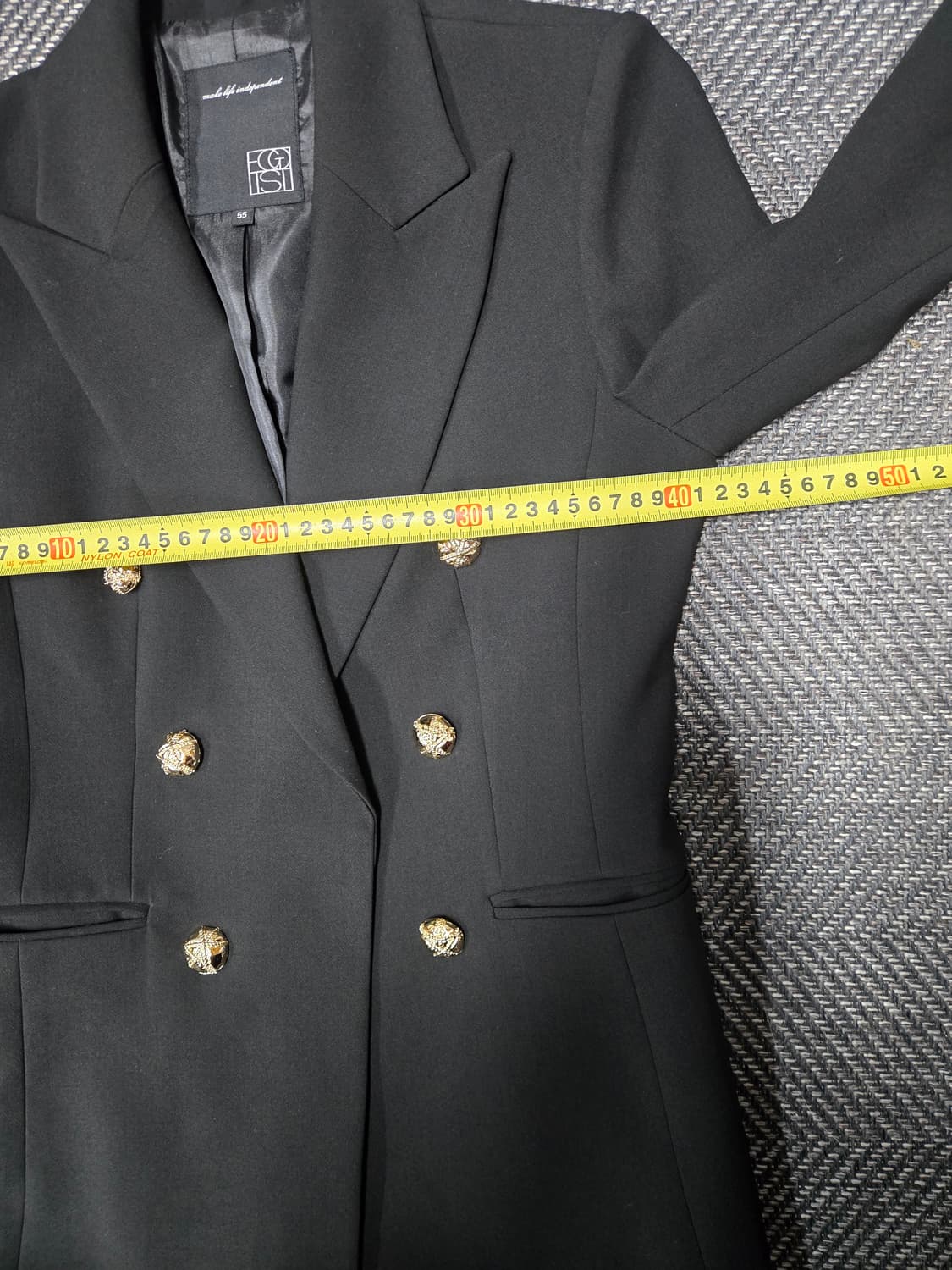 에고이스트 블랙 더블 자켓  상품이미지7