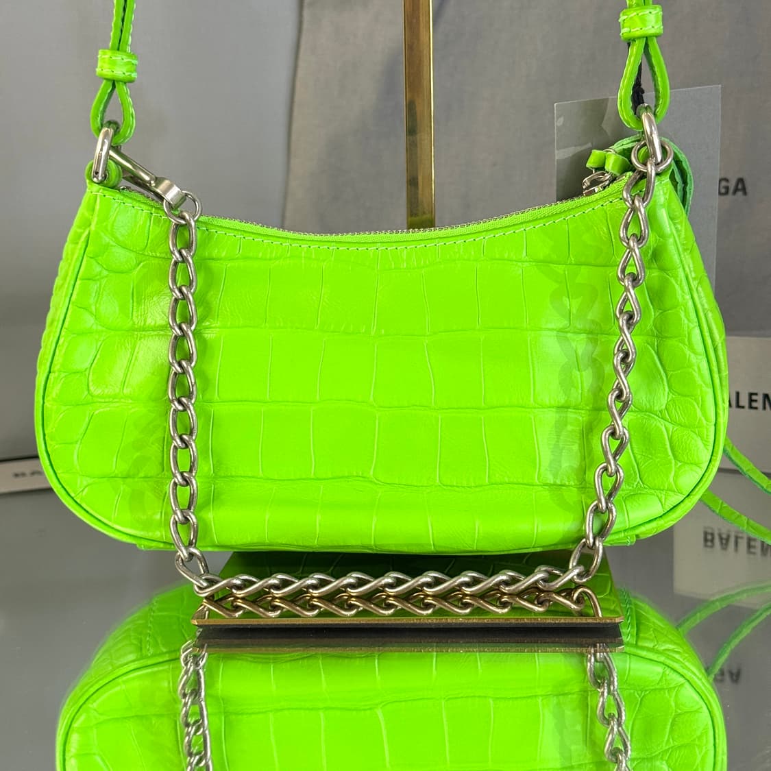 [새상품/풀구성] 발렌시아가 크로커다일 르카골 미니 크로스백 숄더백 상품이미지8