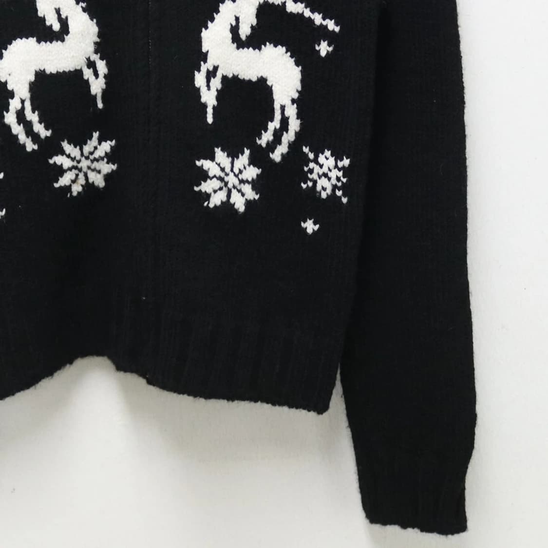 베네통 노르딕 울 혼방 니트 후드 집업 60590 상품이미지4