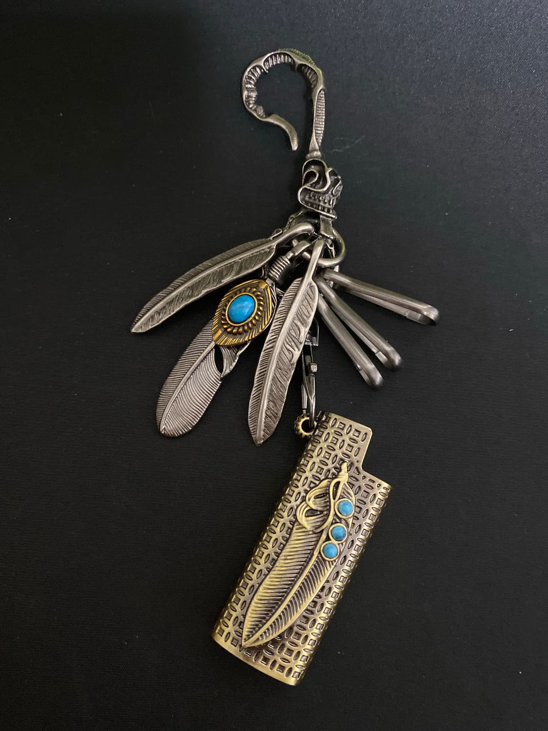 터키석 패더 라이터 케이스 키링 상품이미지1