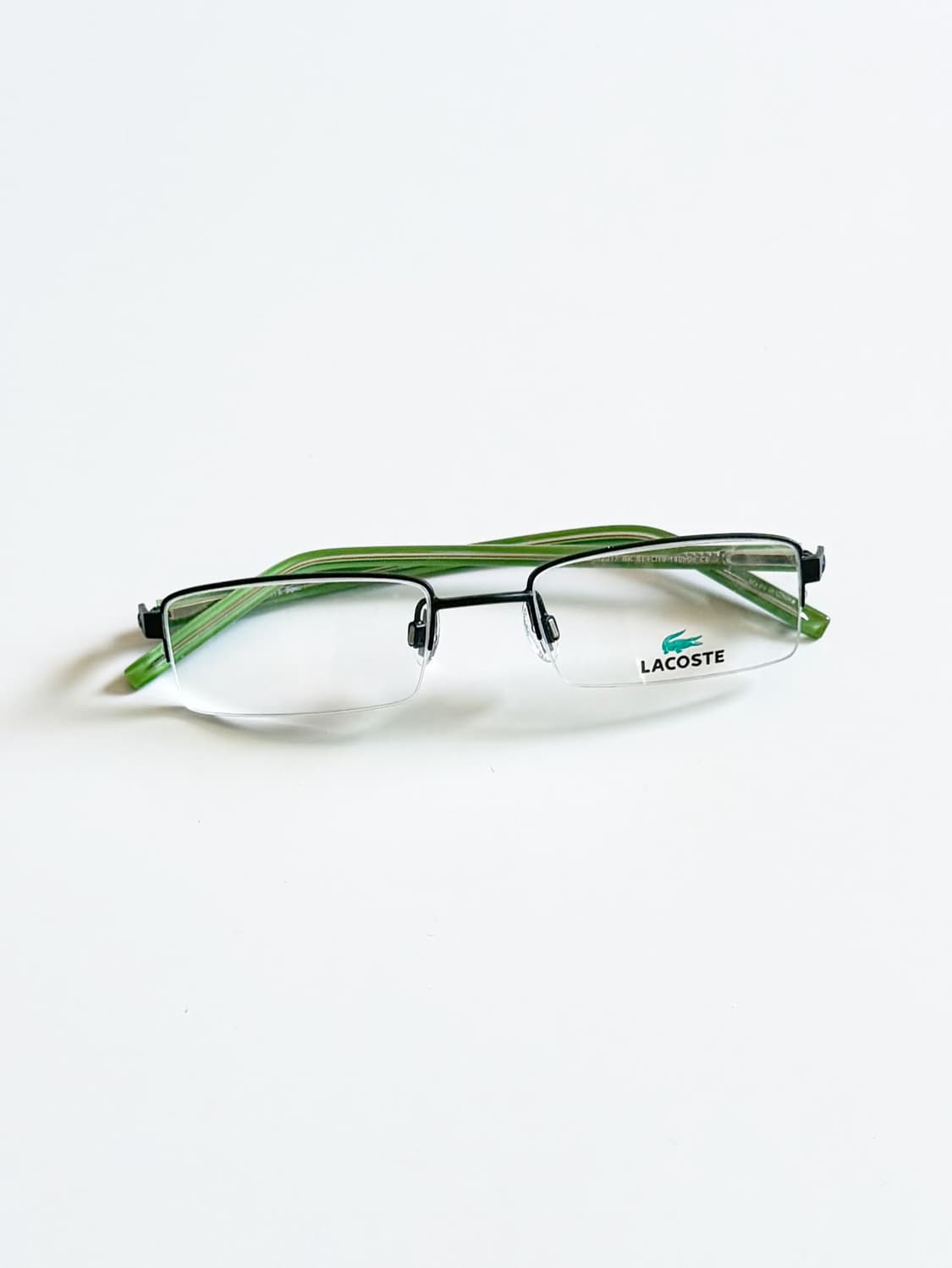 LACOSTE 반무테 스퀘어 메탈 프레임 빈티지 안경 상품이미지2