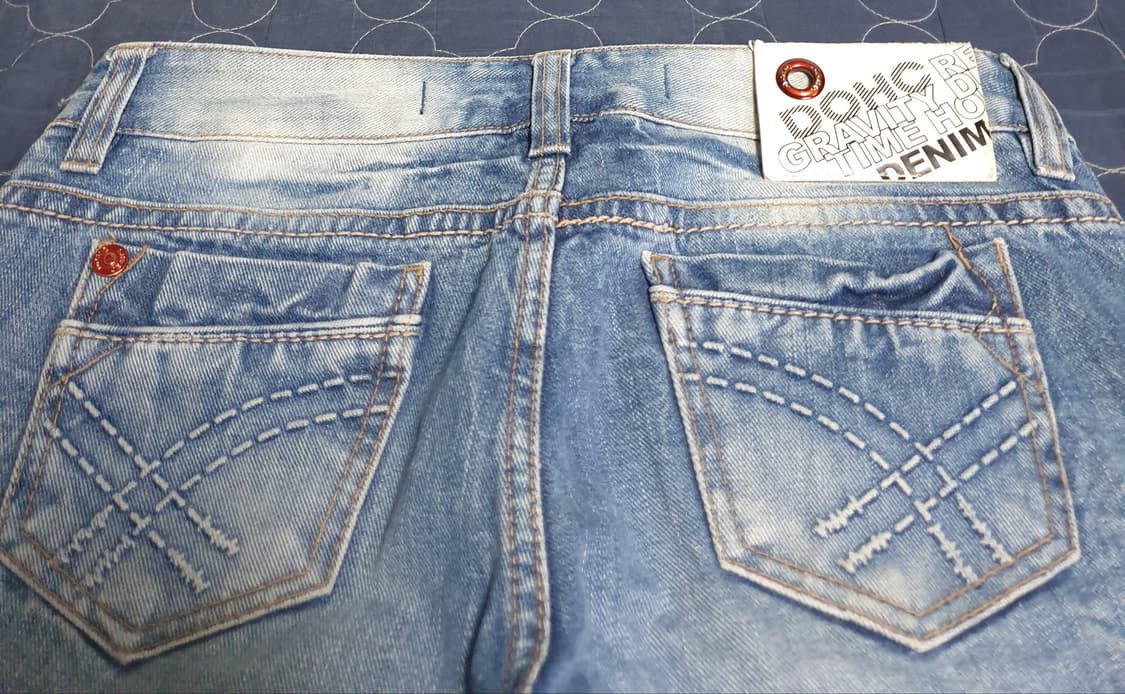 (빈티지) DOHC 에이징워싱 밑단컷팅 버뮤다 데님진 (28) 상품이미지4