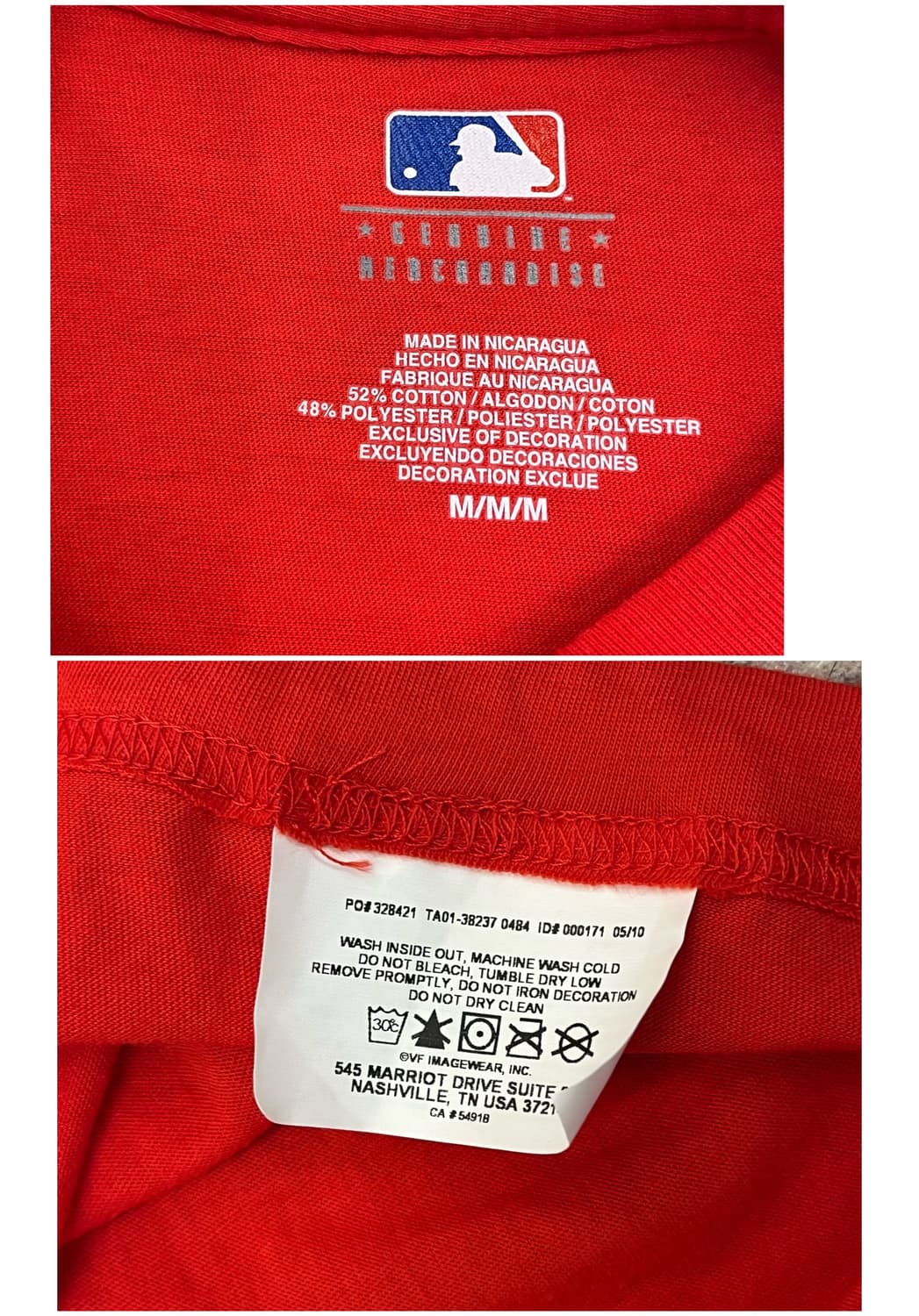 엠엘비 반팔티 레드 M #csz3660 상품이미지3