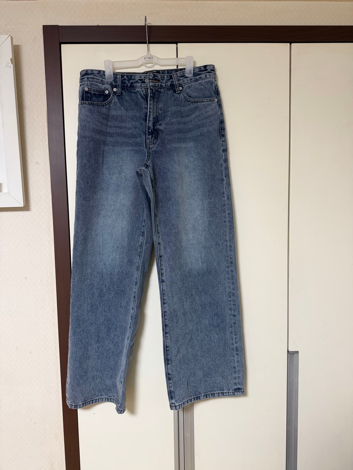 왓어룩 로스 월렛 와이드 데님 연청 M 상품이미지6