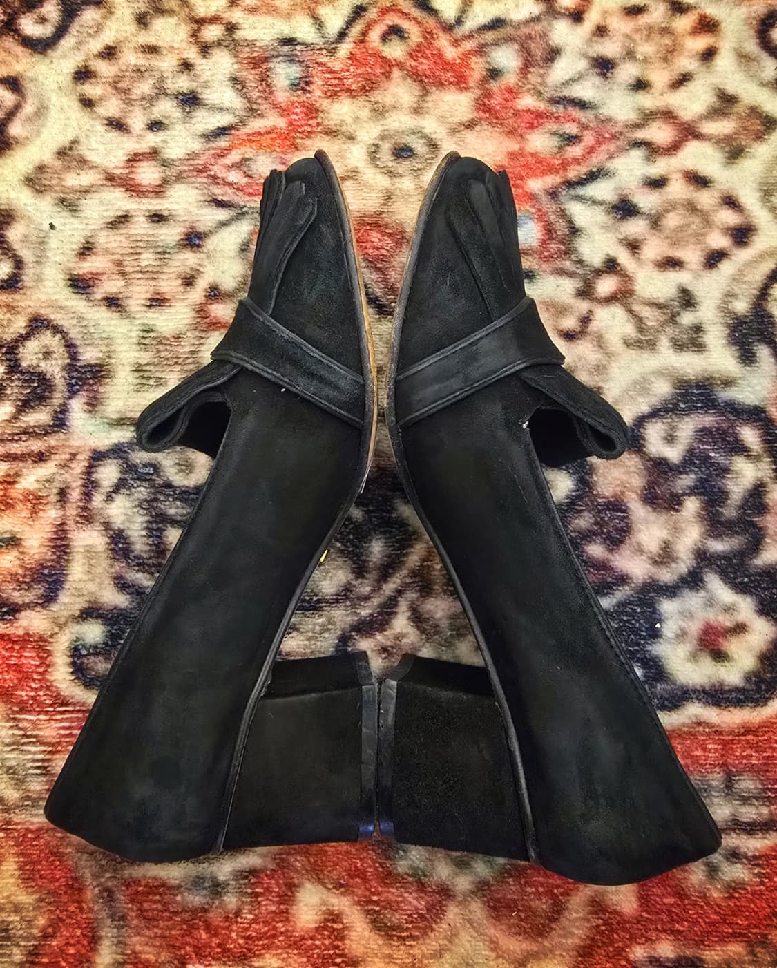 구찌(Gucci)의 GG 마몽 스웨이드 미드힐 펌프스 상품이미지5