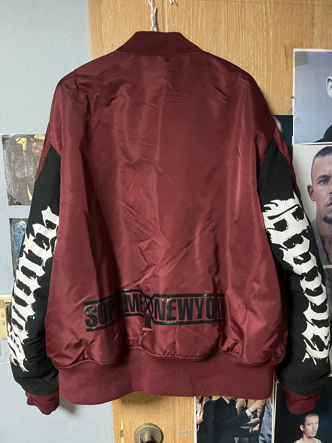 슈프림 X 바운티 헌터 ma-1 자켓 버건디 상품이미지3