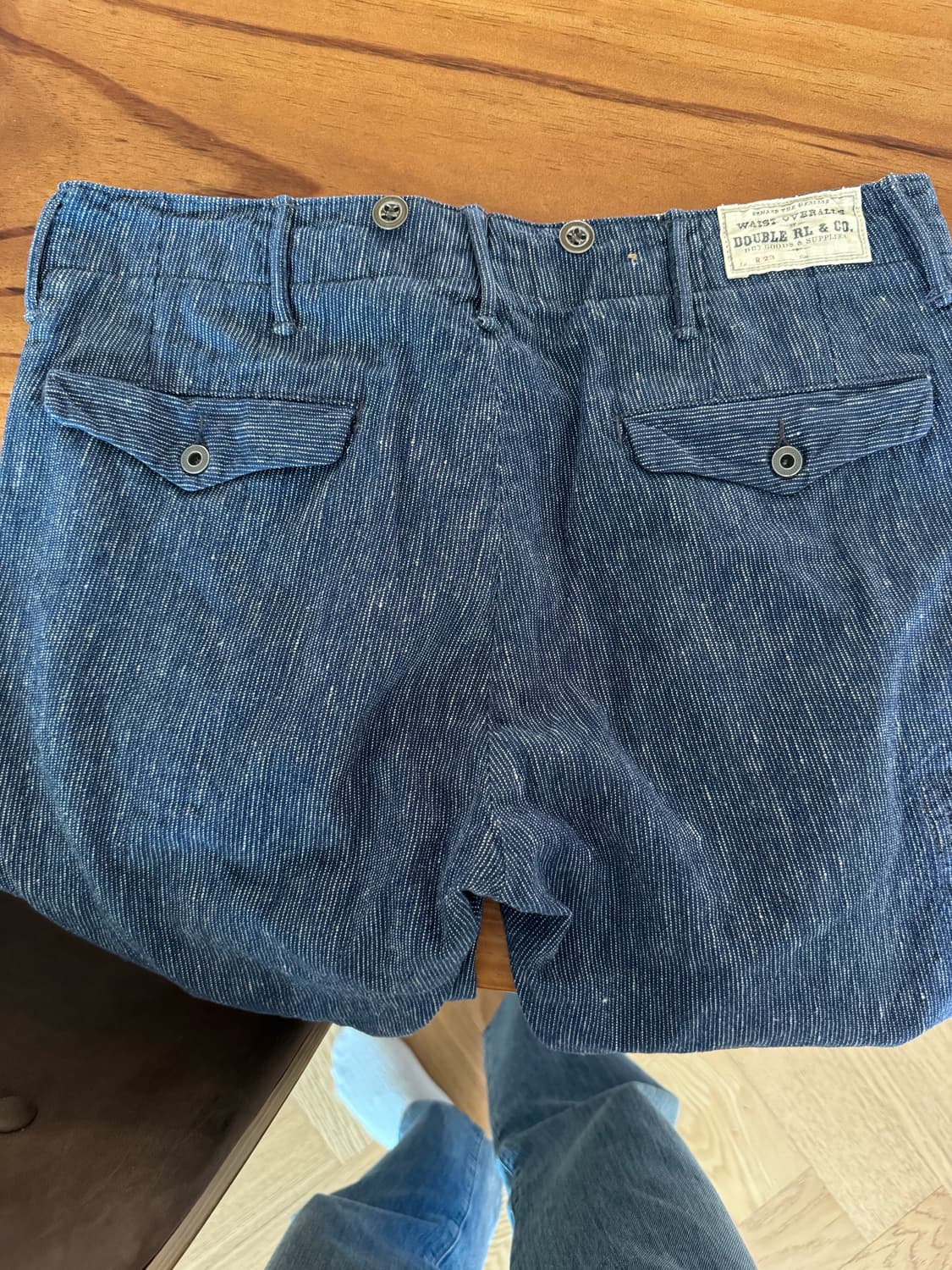 RRL 더블알엘 인디고 블루 와바시 오피서 팬츠 32 상품이미지7