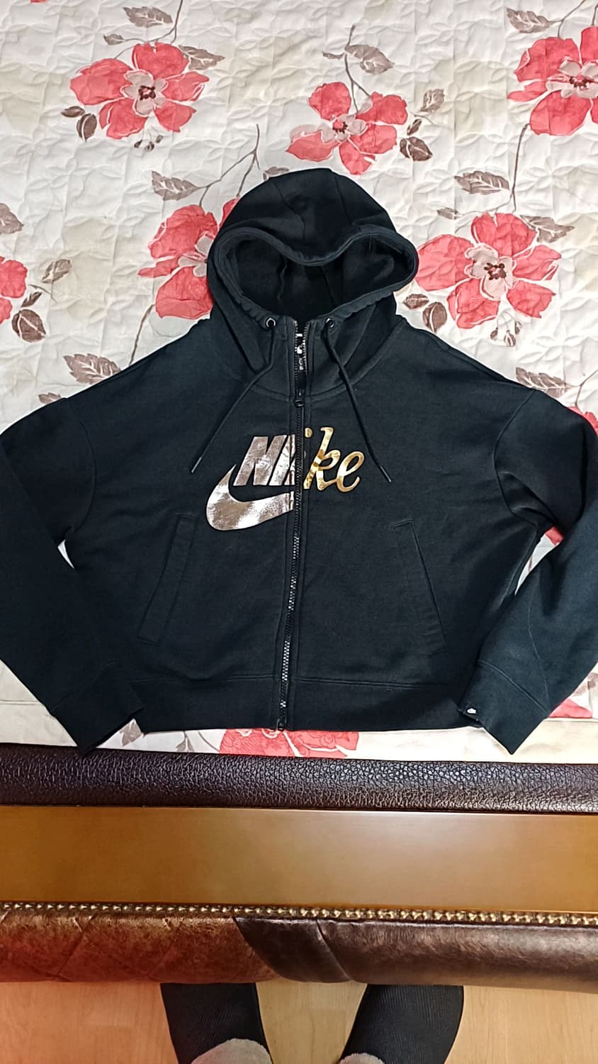 나이키 오버핏 크롭후드집업 S 여성55 가슴54 기장50 상품이미지1