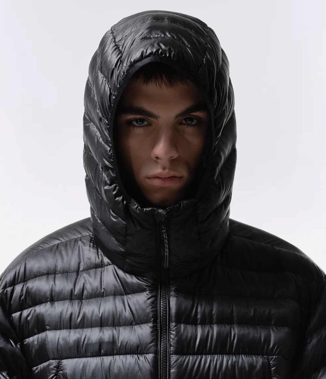 시티 레저 시어 립스탑 후디드 라이트 다운 재킷 [블랙] S  상품이미지2