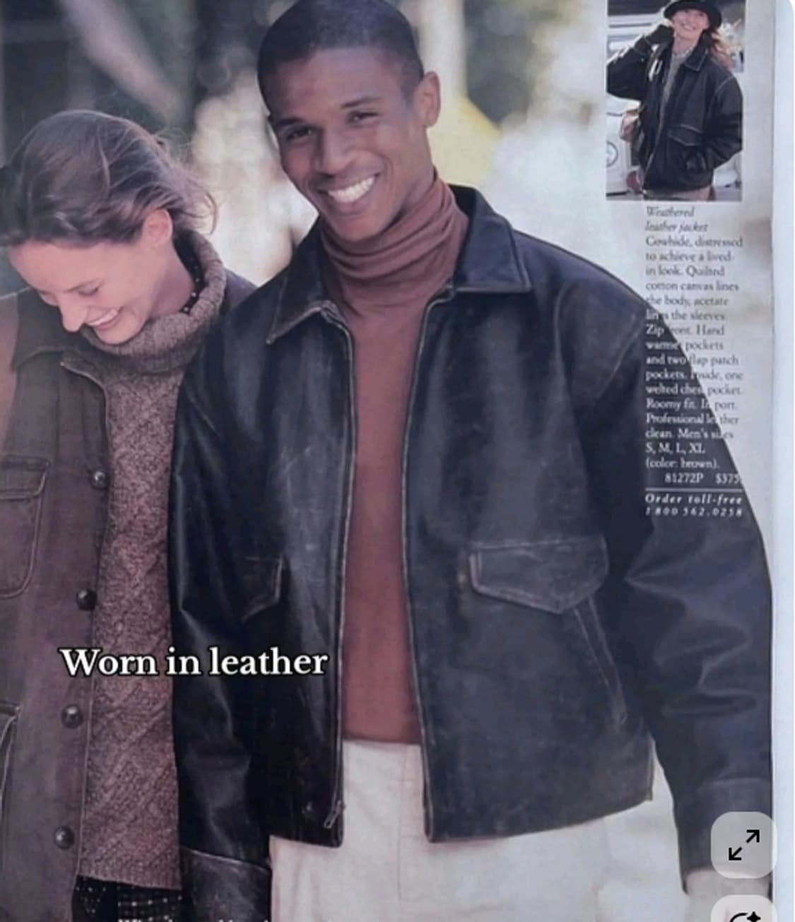 올드갭 레더 브라운 레더 자켓L 상품이미지1