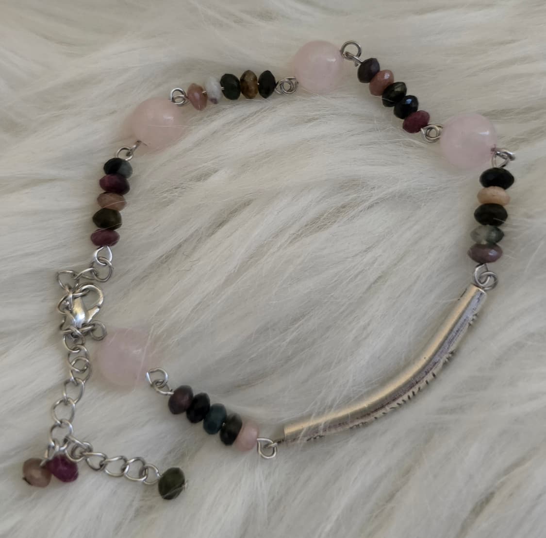 실버 엔틱 장미석 팔찌 상품이미지3