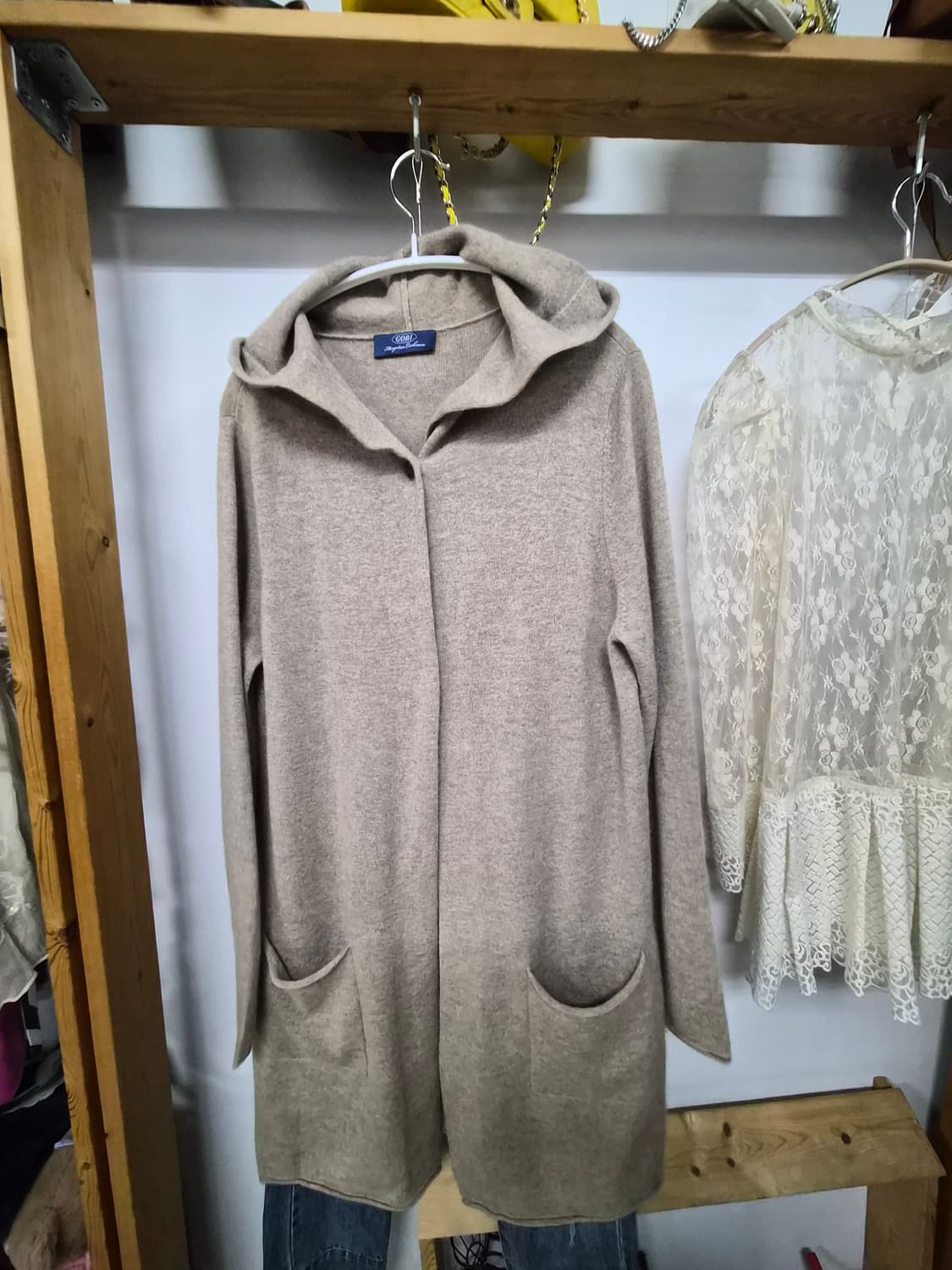 고비  캐시미어 후드롱 가디건 상품이미지4