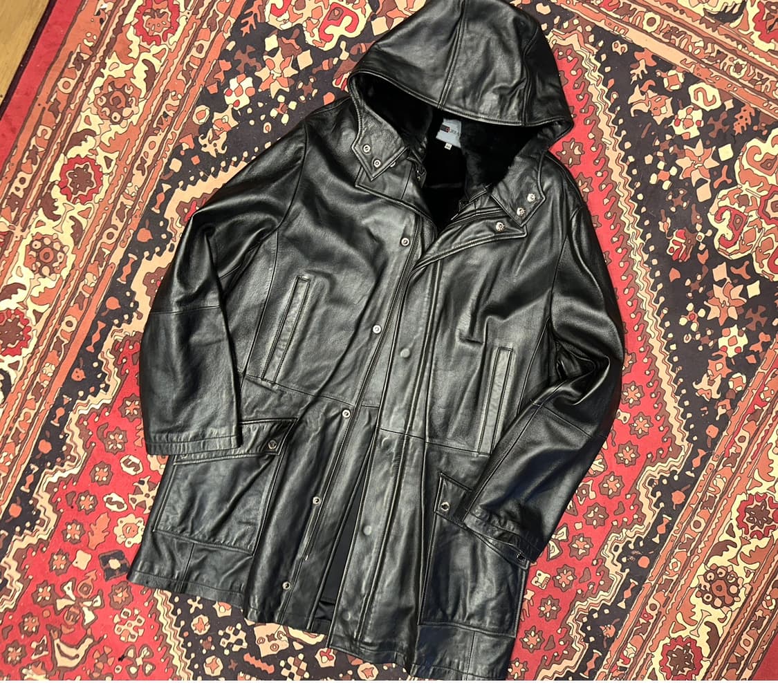 ( L-XL ) 양가죽코트 가죽코트 가죽카코트 가죽후디 가죽후드 상품이미지1