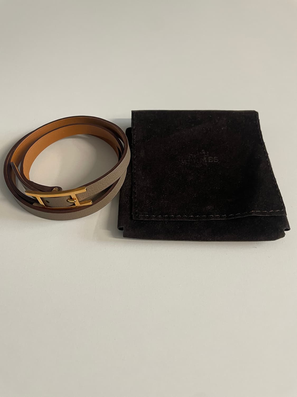 에르메스 레더 팔찌 에토프컬러 상품이미지2